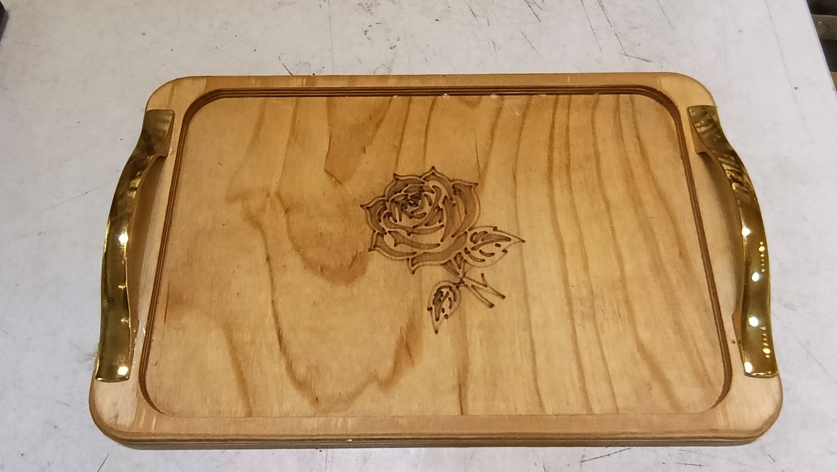 سینی چوبی دو دسته مدرن