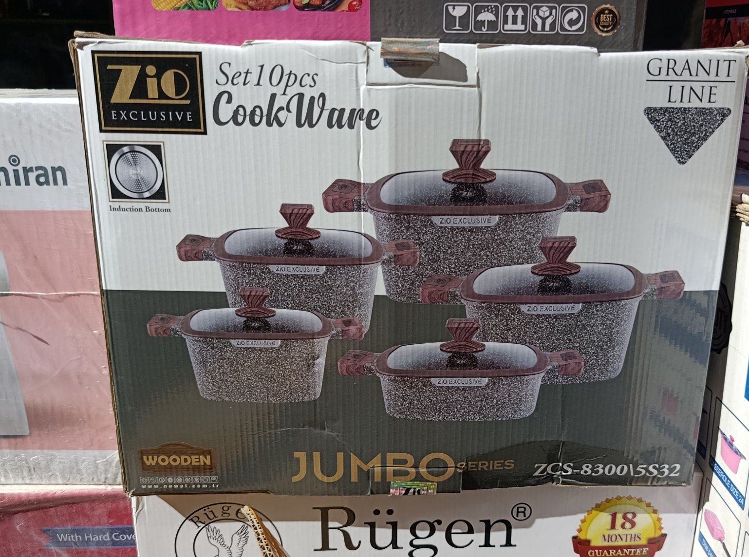 سرویس قابلمه 10 پارچه زیو (Zio) سری jumbo مدل zcs-8300